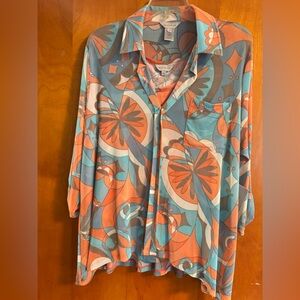 Multiples Vibrant Patterned Blouse